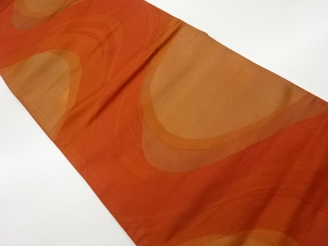 リサイクル　抽象流水模様織出し袋帯